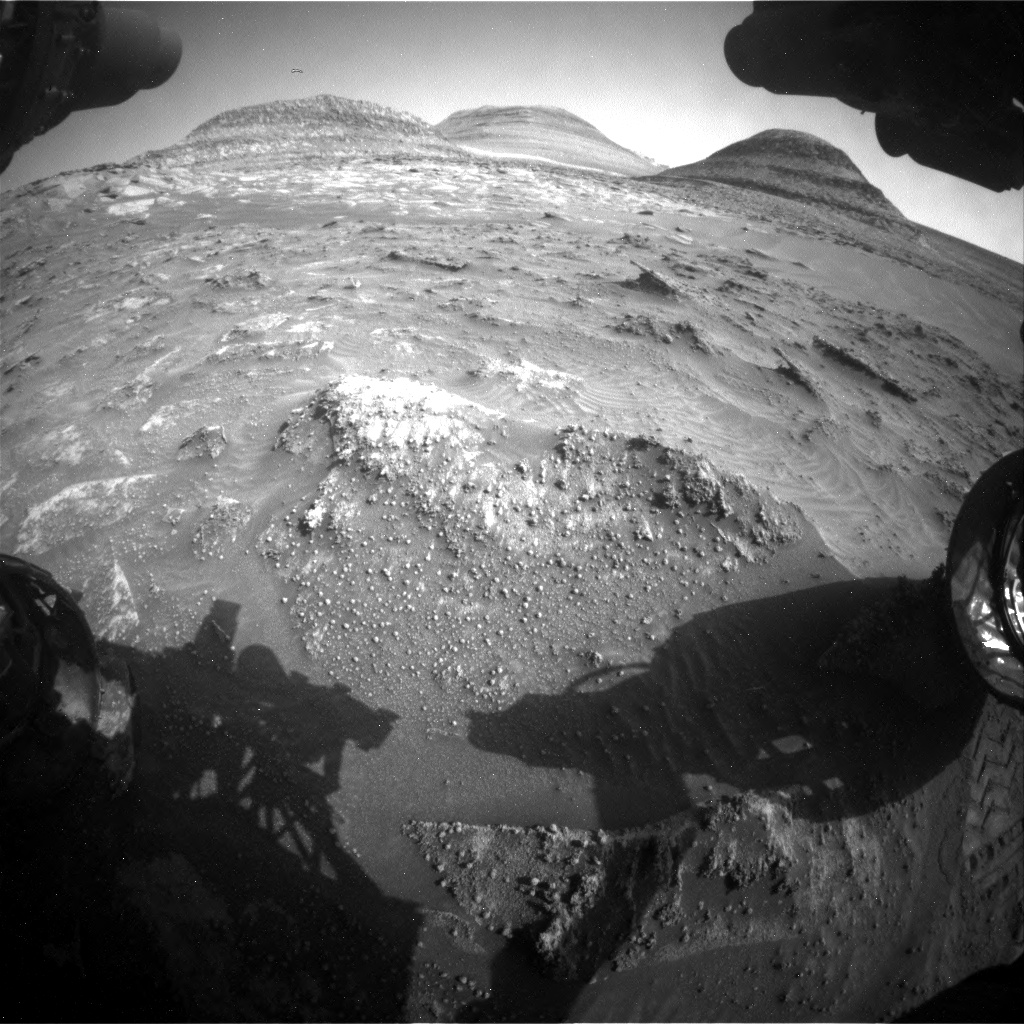 Nasa's Mars rover Curiosity acquired this image using its Front Hazard Avoidance Camera (Front Hazcam) on Sol 3571, at drive 434, site number 97