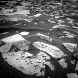 Nasa's Mars rover Curiosity acquired this image using its Left Navigation Camera on Sol 3574, at drive 822, site number 97