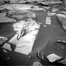 Nasa's Mars rover Curiosity acquired this image using its Left Navigation Camera on Sol 3576, at drive 954, site number 97