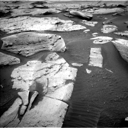 Nasa's Mars rover Curiosity acquired this image using its Left Navigation Camera on Sol 3576, at drive 960, site number 97