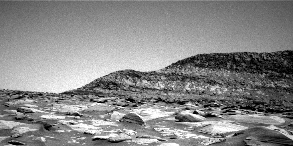 Nasa's Mars rover Curiosity acquired this image using its Left Navigation Camera on Sol 3576, at drive 966, site number 97
