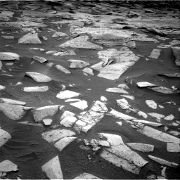 Nasa's Mars rover Curiosity acquired this image using its Right Navigation Camera on Sol 3576, at drive 924, site number 97