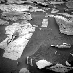 Nasa's Mars rover Curiosity acquired this image using its Right Navigation Camera on Sol 3576, at drive 954, site number 97