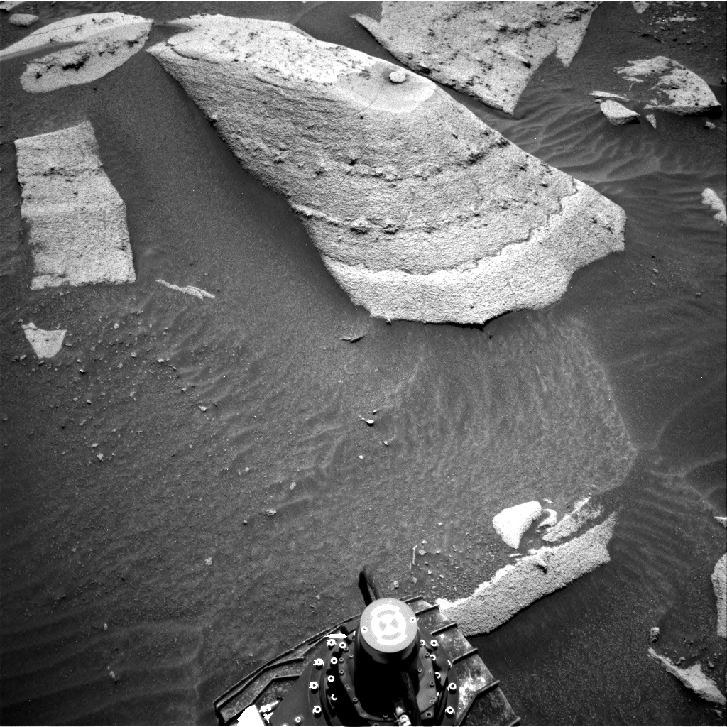 Nasa's Mars rover Curiosity acquired this image using its Right Navigation Camera on Sol 3576, at drive 966, site number 97