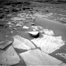 Nasa's Mars rover Curiosity acquired this image using its Left Navigation Camera on Sol 3580, at drive 1056, site number 97