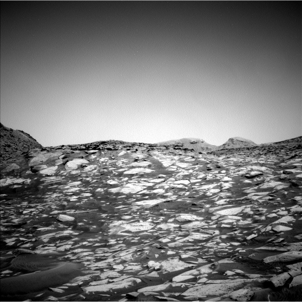 Nasa's Mars rover Curiosity acquired this image using its Left Navigation Camera on Sol 3580, at drive 1170, site number 97