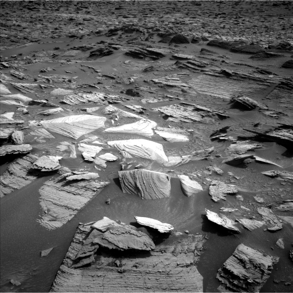 Nasa's Mars rover Curiosity acquired this image using its Left Navigation Camera on Sol 3594, at drive 1284, site number 97