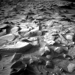 Nasa's Mars rover Curiosity acquired this image using its Left Navigation Camera on Sol 3603, at drive 1632, site number 97