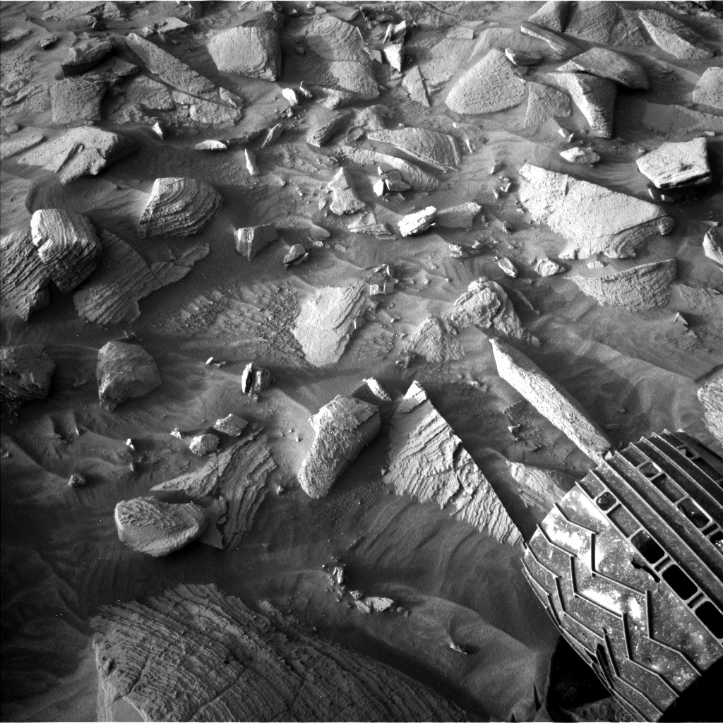 Nasa's Mars rover Curiosity acquired this image using its Left Navigation Camera on Sol 3603, at drive 1632, site number 97
