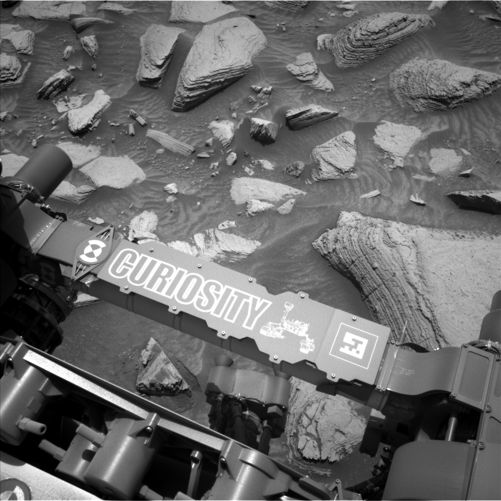 Nasa's Mars rover Curiosity acquired this image using its Left Navigation Camera on Sol 3606, at drive 1716, site number 97