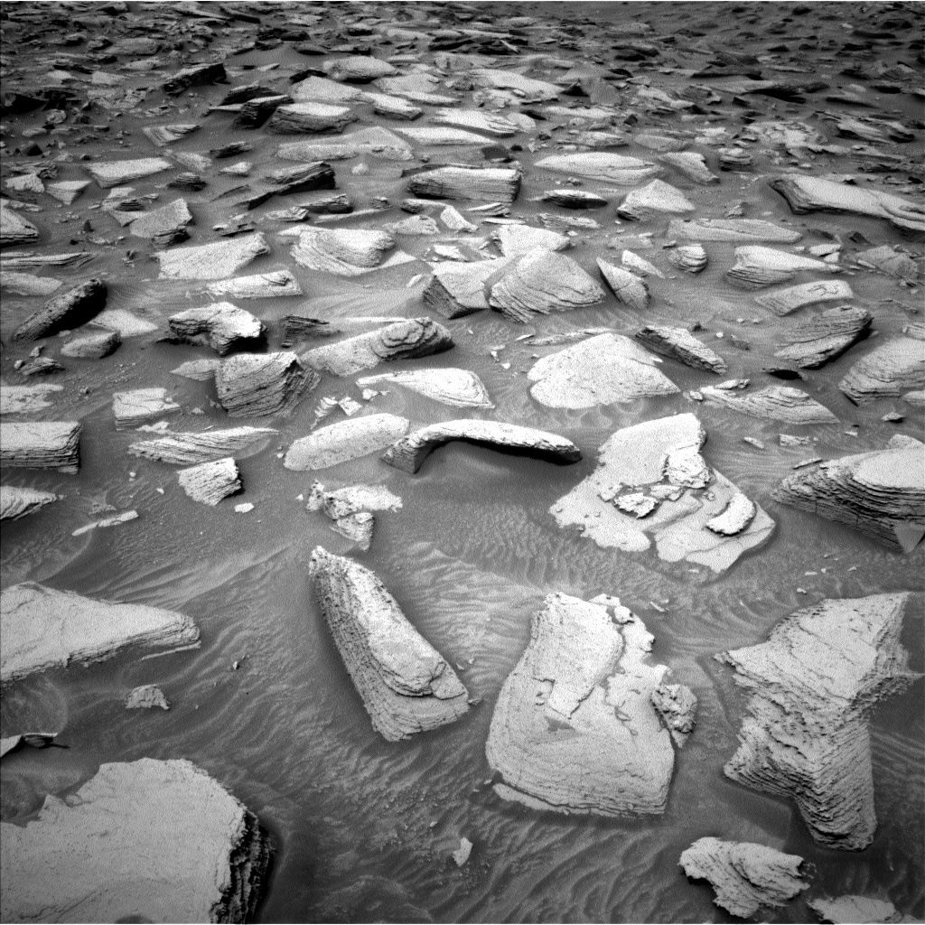Nasa's Mars rover Curiosity acquired this image using its Left Navigation Camera on Sol 3616, at drive 1734, site number 97