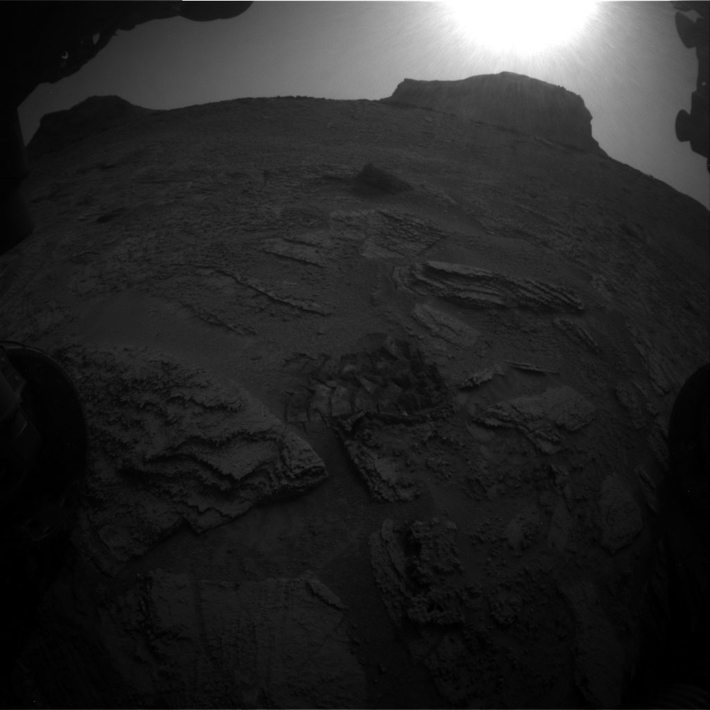 Nasa's Mars rover Curiosity acquired this image using its Front Hazard Avoidance Camera (Front Hazcam) on Sol 3635, at drive 3110, site number 97