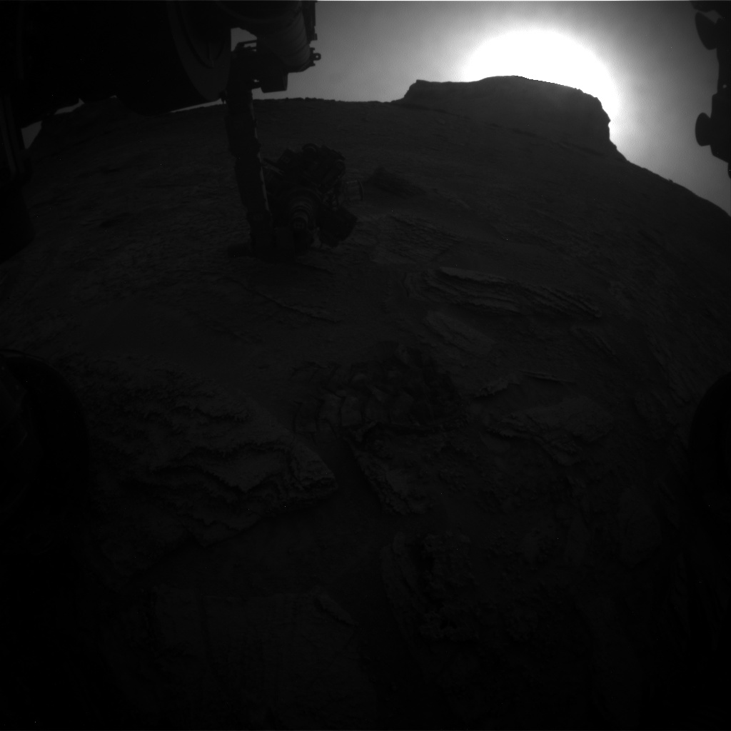 Nasa's Mars rover Curiosity acquired this image using its Front Hazard Avoidance Camera (Front Hazcam) on Sol 3637, at drive 3110, site number 97
