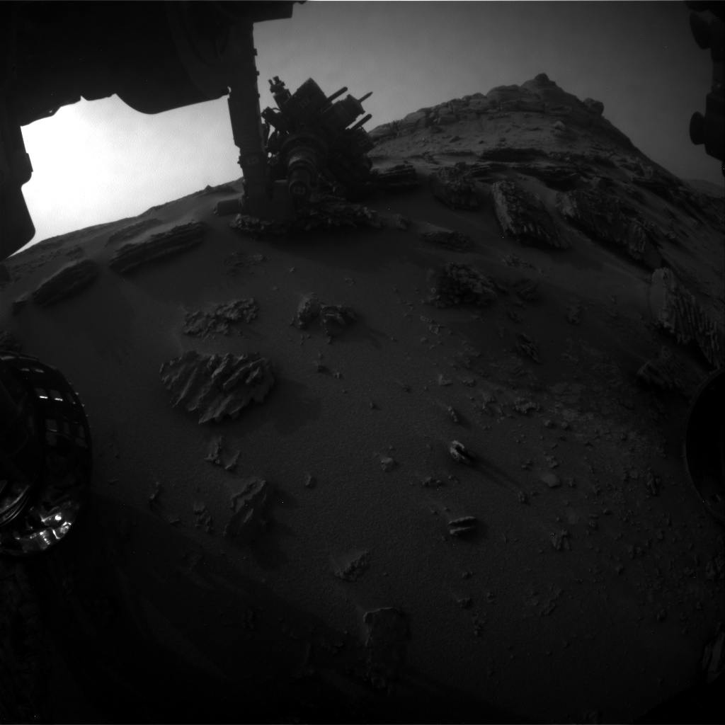 Nasa's Mars rover Curiosity acquired this image using its Front Hazard Avoidance Camera (Front Hazcam) on Sol 3644, at drive 270, site number 98