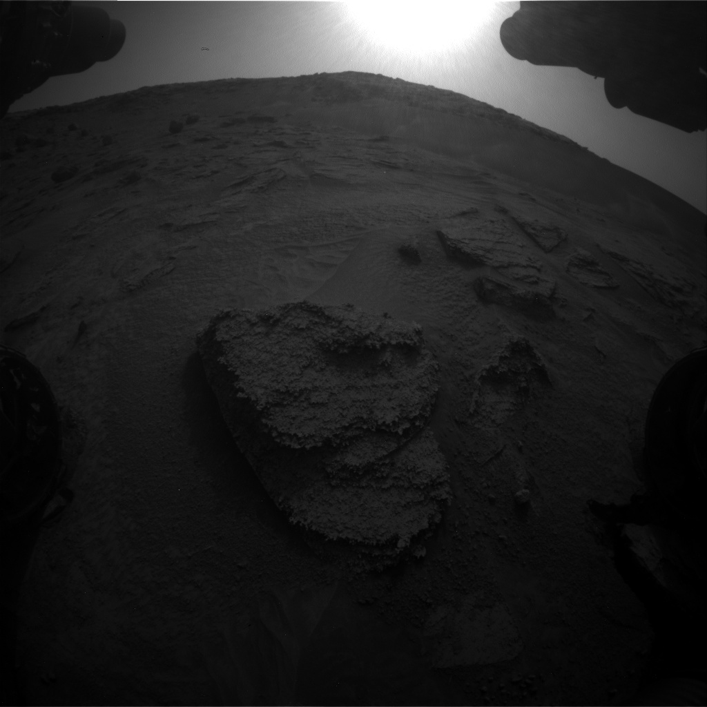 Nasa's Mars rover Curiosity acquired this image using its Front Hazard Avoidance Camera (Front Hazcam) on Sol 3646, at drive 800, site number 98