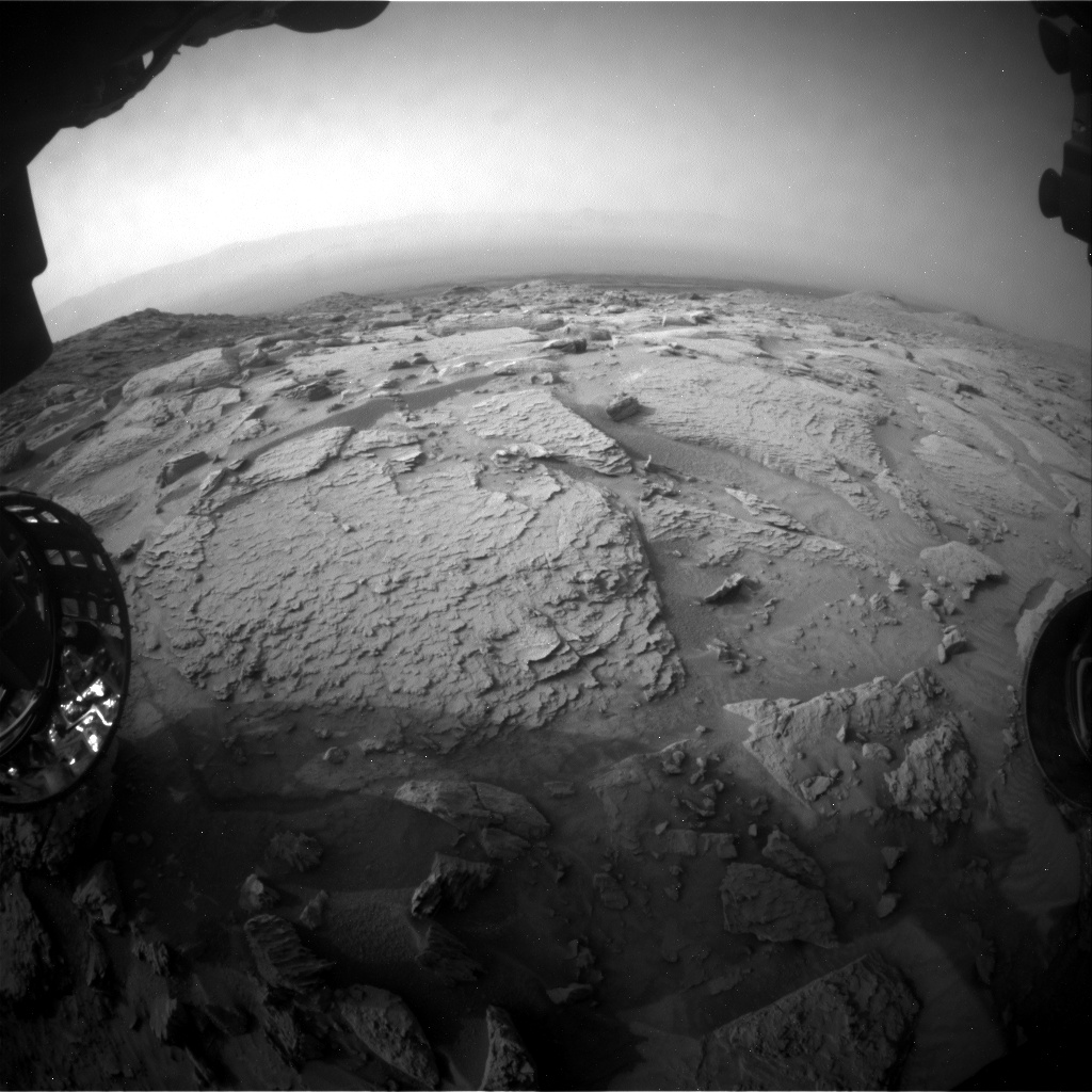 Nasa's Mars rover Curiosity acquired this image using its Front Hazard Avoidance Camera (Front Hazcam) on Sol 3648, at drive 908, site number 98