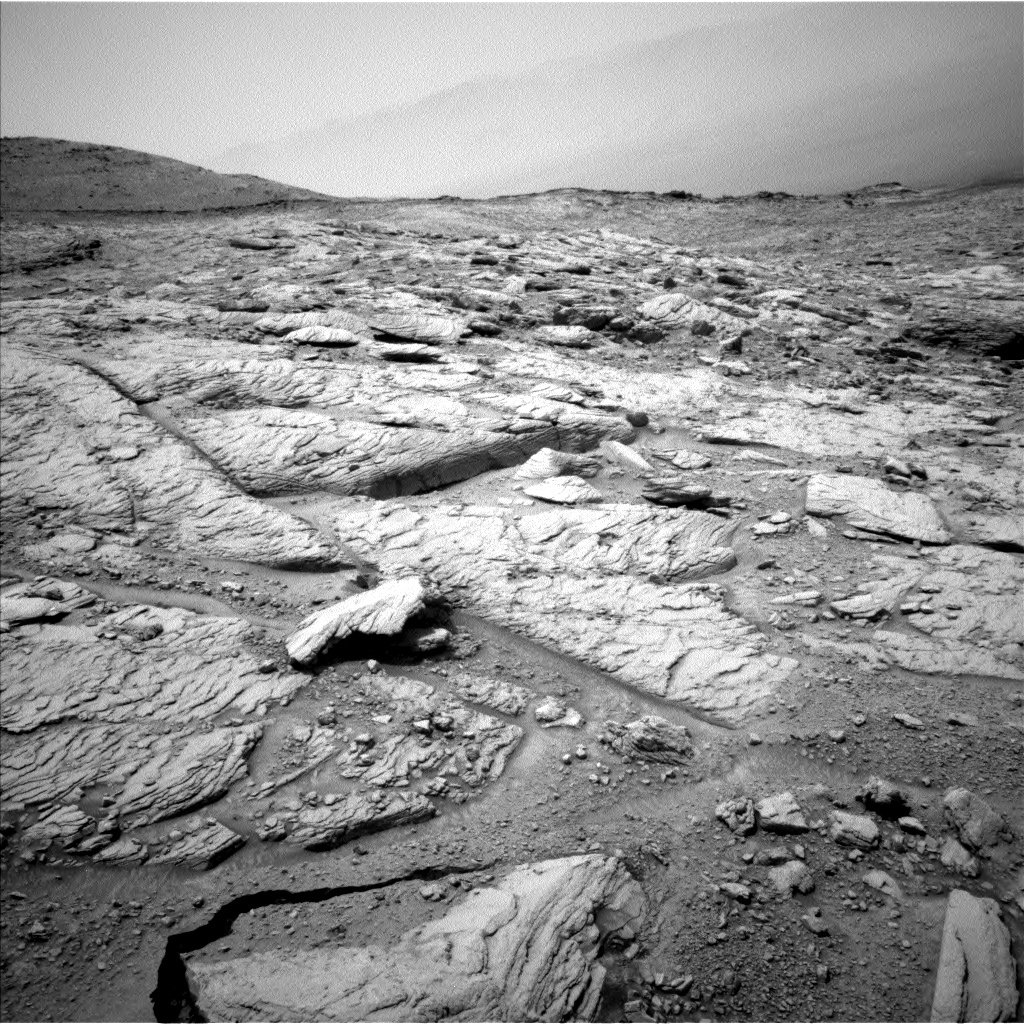 Nasa's Mars rover Curiosity acquired this image using its Left Navigation Camera on Sol 3653, at drive 1310, site number 98