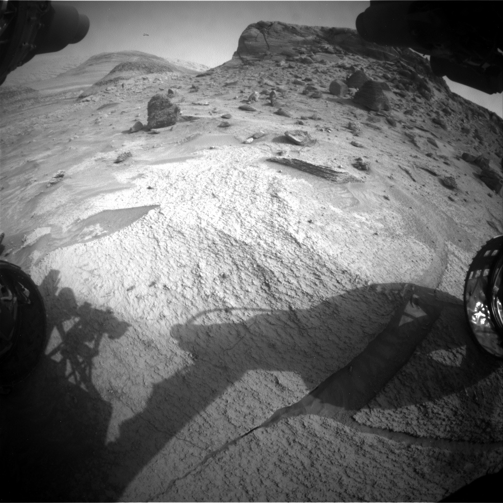 Nasa's Mars rover Curiosity acquired this image using its Front Hazard Avoidance Camera (Front Hazcam) on Sol 3665, at drive 2350, site number 98