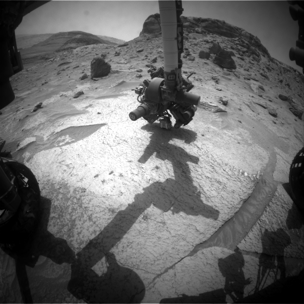 Nasa's Mars rover Curiosity acquired this image using its Front Hazard Avoidance Camera (Front Hazcam) on Sol 3667, at drive 2350, site number 98