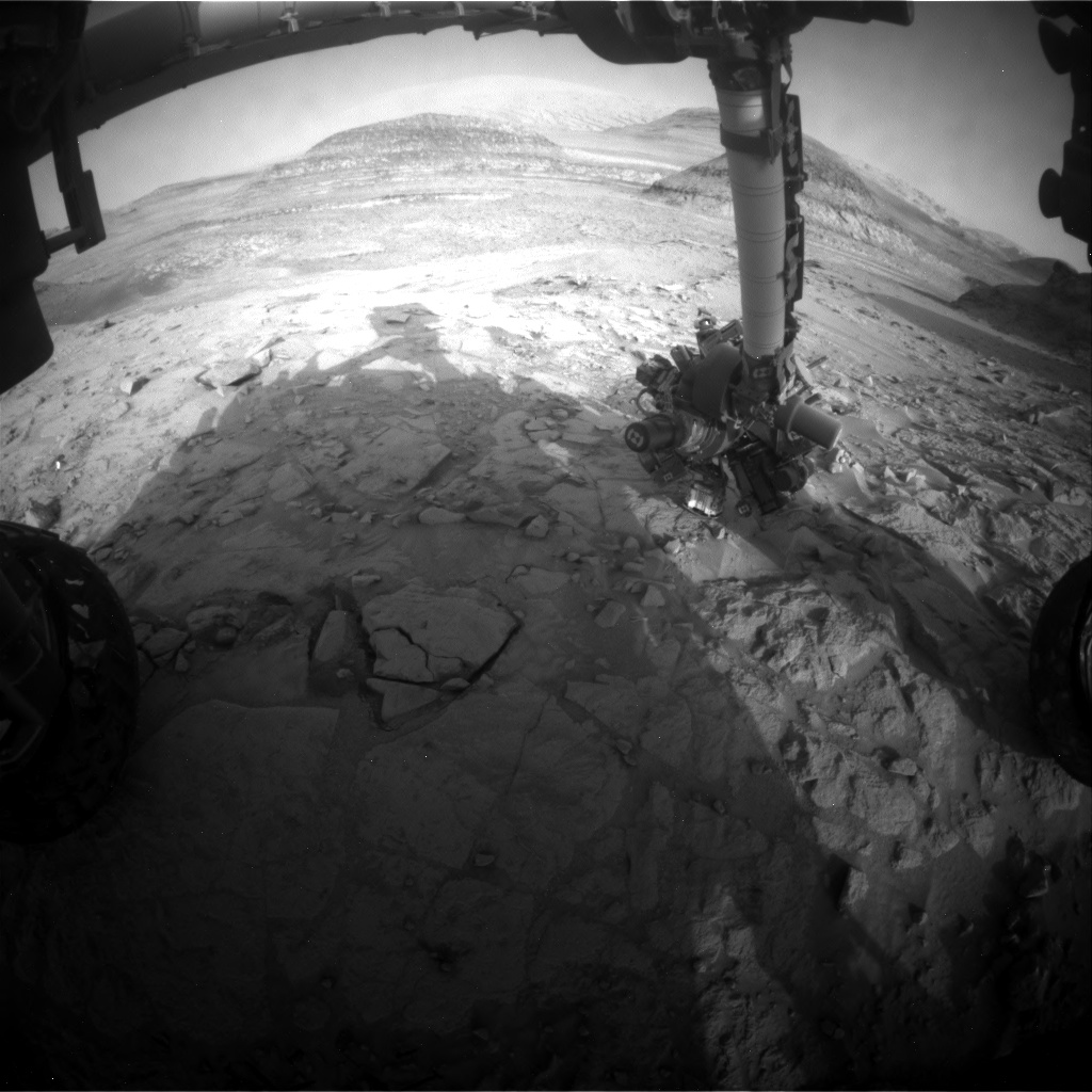 Nasa's Mars rover Curiosity acquired this image using its Front Hazard Avoidance Camera (Front Hazcam) on Sol 3671, at drive 2578, site number 98