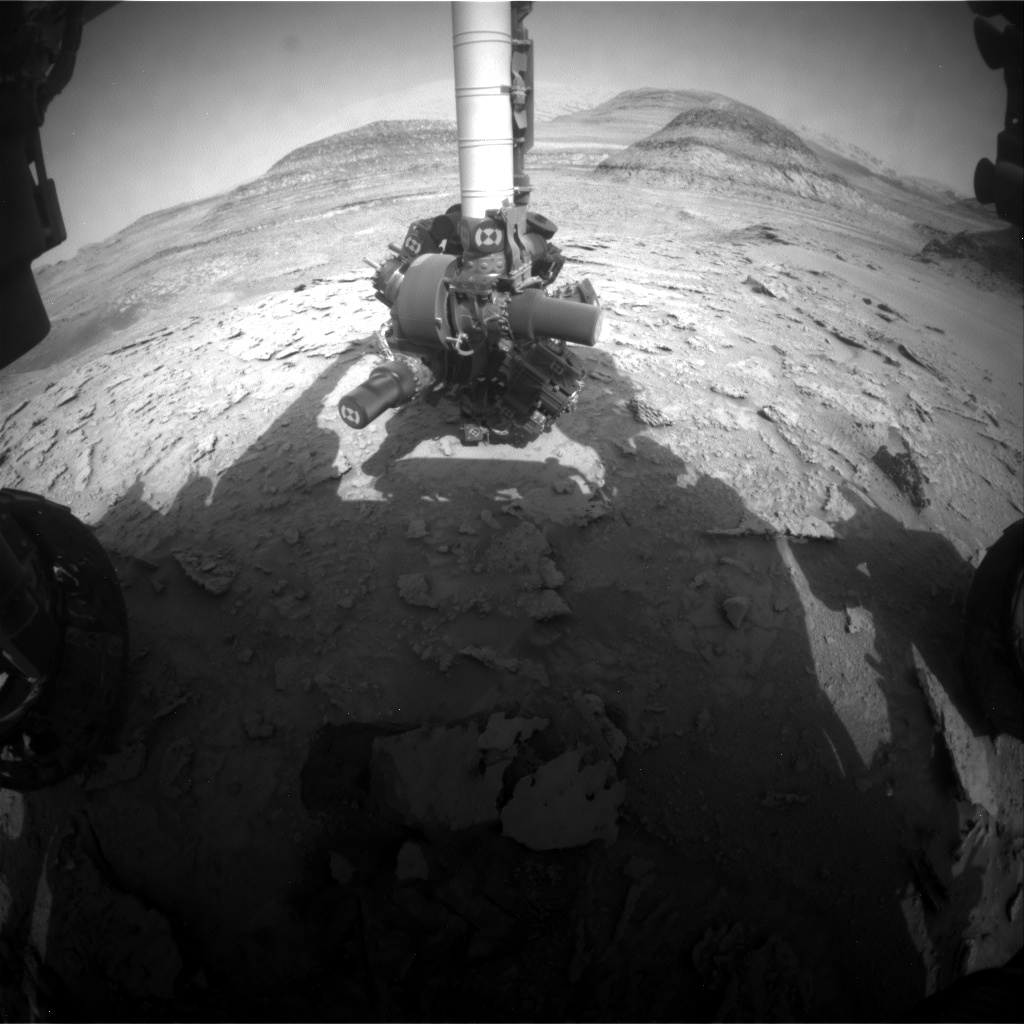 Nasa's Mars rover Curiosity acquired this image using its Front Hazard Avoidance Camera (Front Hazcam) on Sol 3674, at drive 2704, site number 98