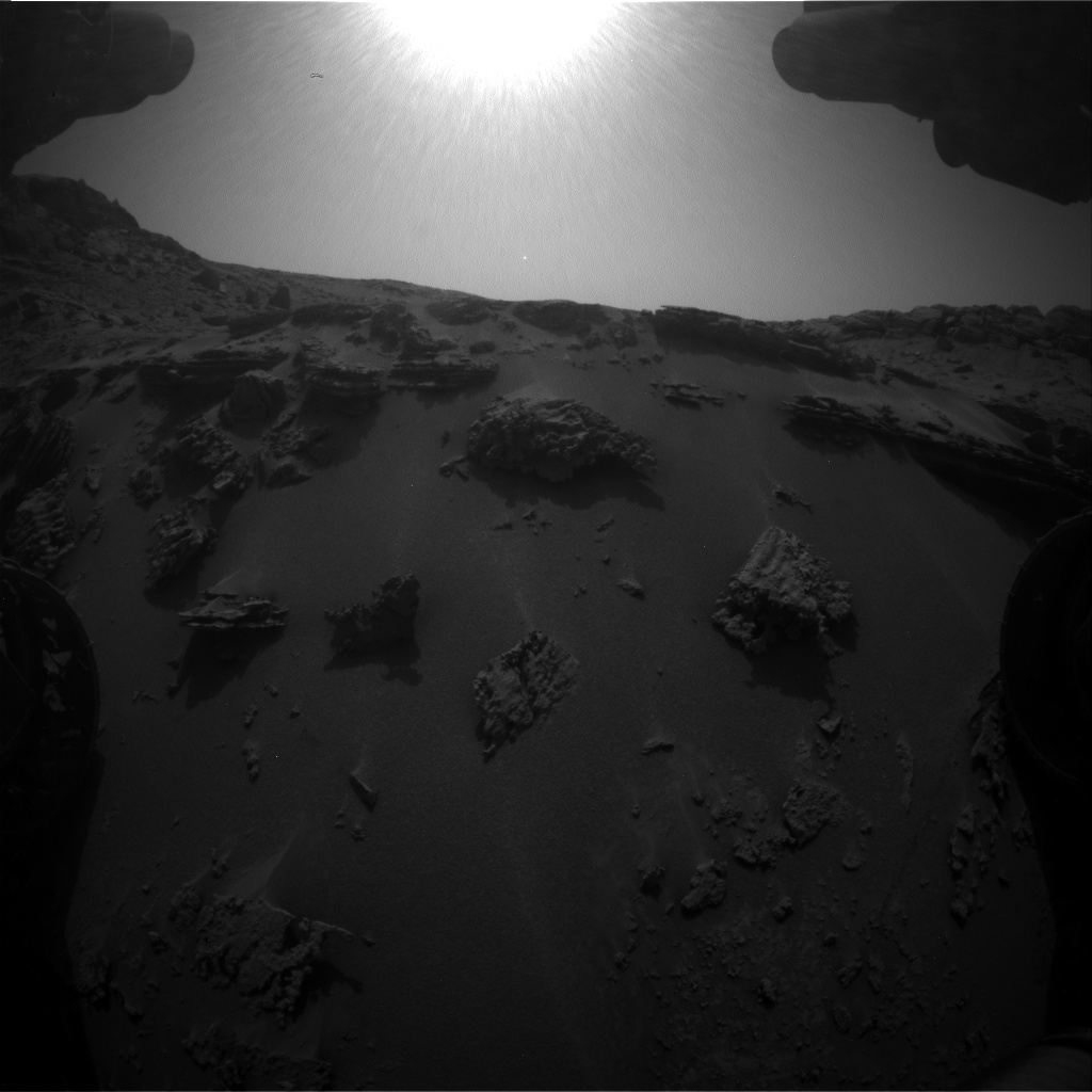 Nasa's Mars rover Curiosity acquired this image using its Front Hazard Avoidance Camera (Front Hazcam) on Sol 3687, at drive 0, site number 99