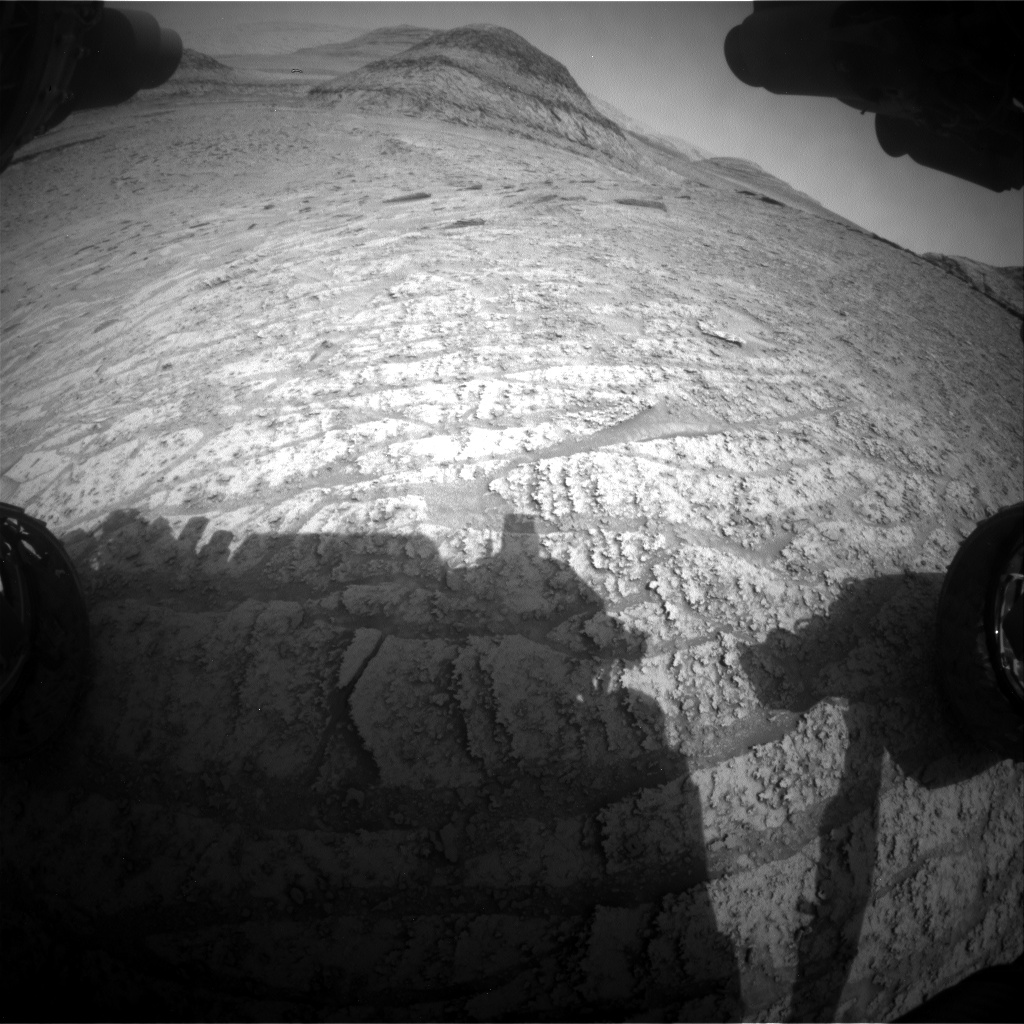 Nasa's Mars rover Curiosity acquired this image using its Front Hazard Avoidance Camera (Front Hazcam) on Sol 3703, at drive 740, site number 99