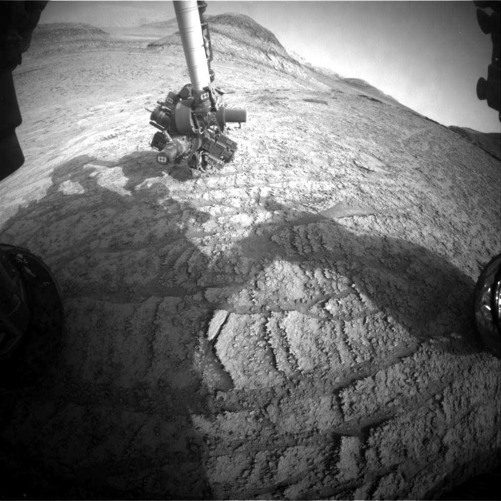 Nasa's Mars rover Curiosity acquired this image using its Front Hazard Avoidance Camera (Front Hazcam) on Sol 3705, at drive 740, site number 99