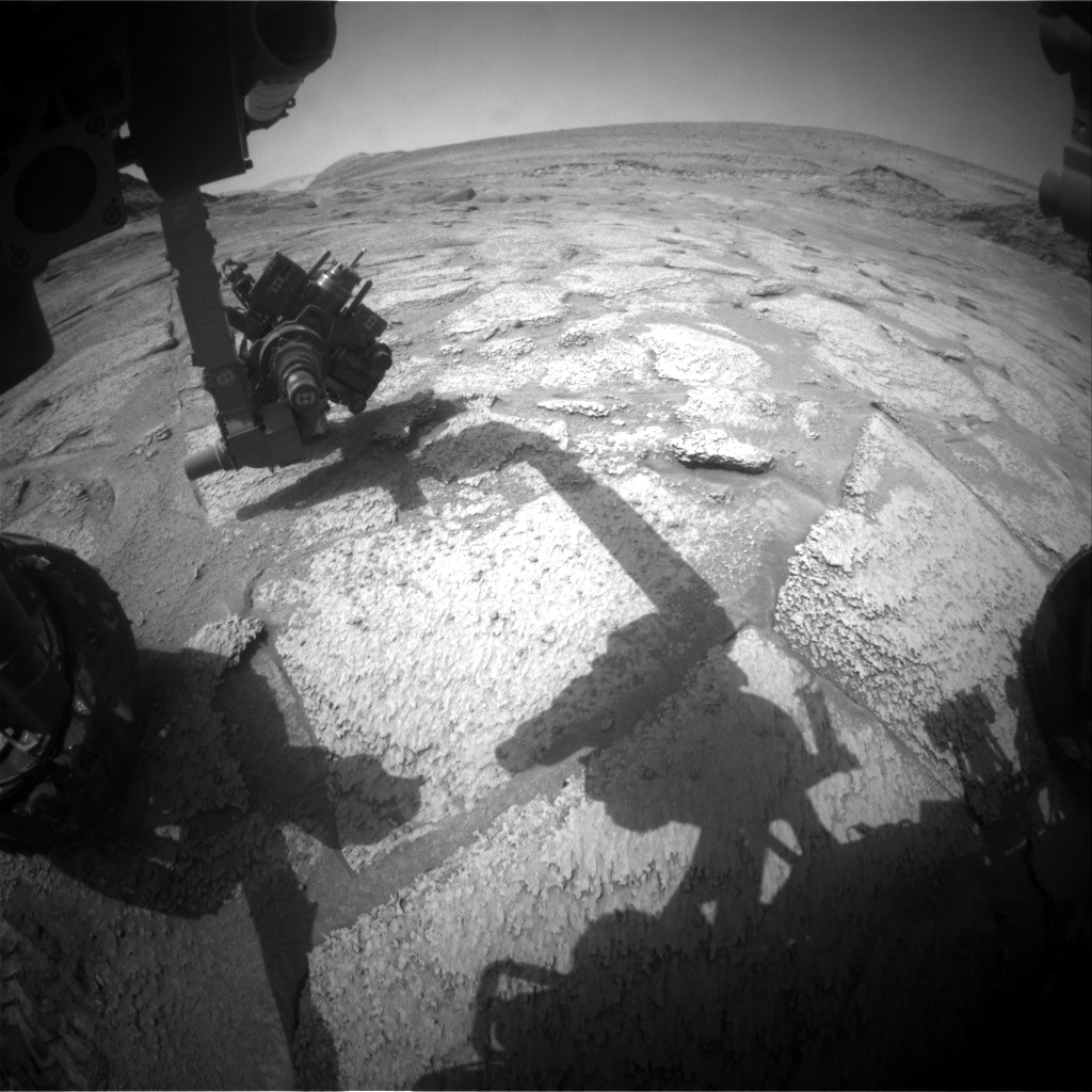 Nasa's Mars rover Curiosity acquired this image using its Front Hazard Avoidance Camera (Front Hazcam) on Sol 3708, at drive 1256, site number 99