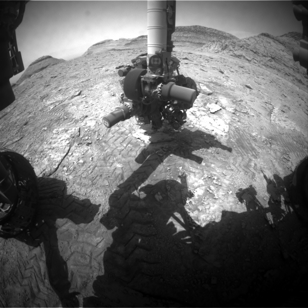 Nasa's Mars rover Curiosity acquired this image using its Front Hazard Avoidance Camera (Front Hazcam) on Sol 3739, at drive 84, site number 100