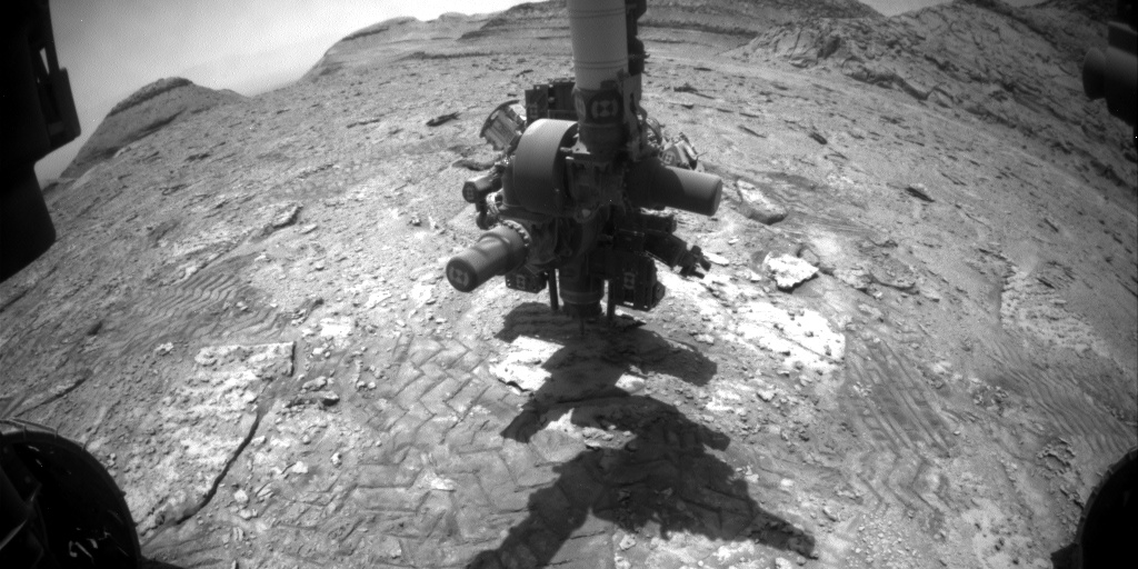 Nasa's Mars rover Curiosity acquired this image using its Front Hazard Avoidance Camera (Front Hazcam) on Sol 3742, at drive 84, site number 100