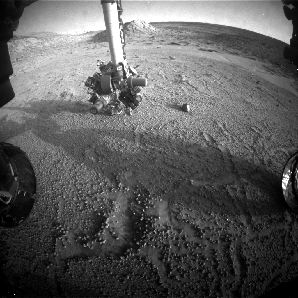 Nasa's Mars rover Curiosity acquired this image using its Front Hazard Avoidance Camera (Front Hazcam) on Sol 3747, at drive 696, site number 100