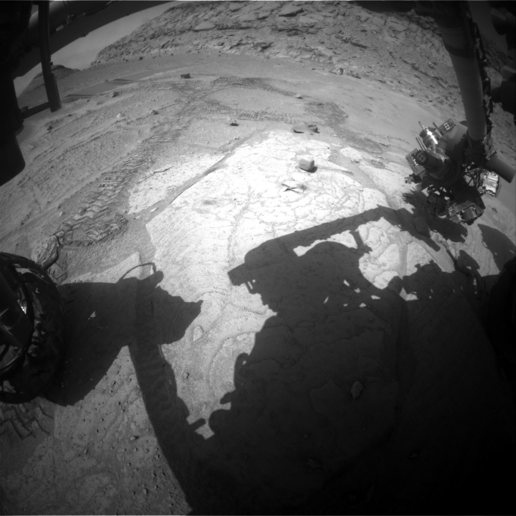 Nasa's Mars rover Curiosity acquired this image using its Front Hazard Avoidance Camera (Front Hazcam) on Sol 3771, at drive 1084, site number 100