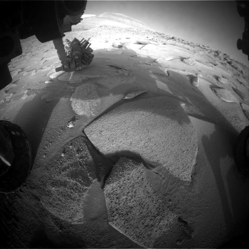 Nasa's Mars rover Curiosity acquired this image using its Front Hazard Avoidance Camera (Front Hazcam) on Sol 3862, at drive 2008, site number 101