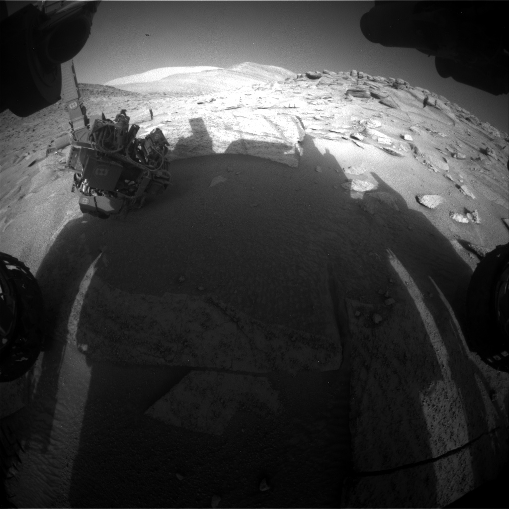 Nasa's Mars rover Curiosity acquired this image using its Front Hazard Avoidance Camera (Front Hazcam) on Sol 3866, at drive 2474, site number 101