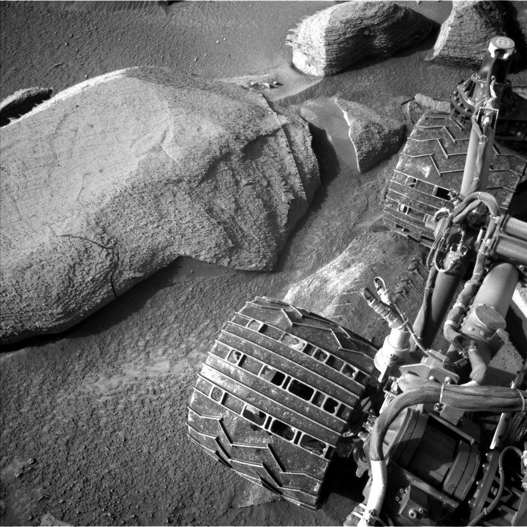 Nasa's Mars rover Curiosity acquired this image using its Left Navigation Camera on Sol 3880, at drive 1002, site number 102