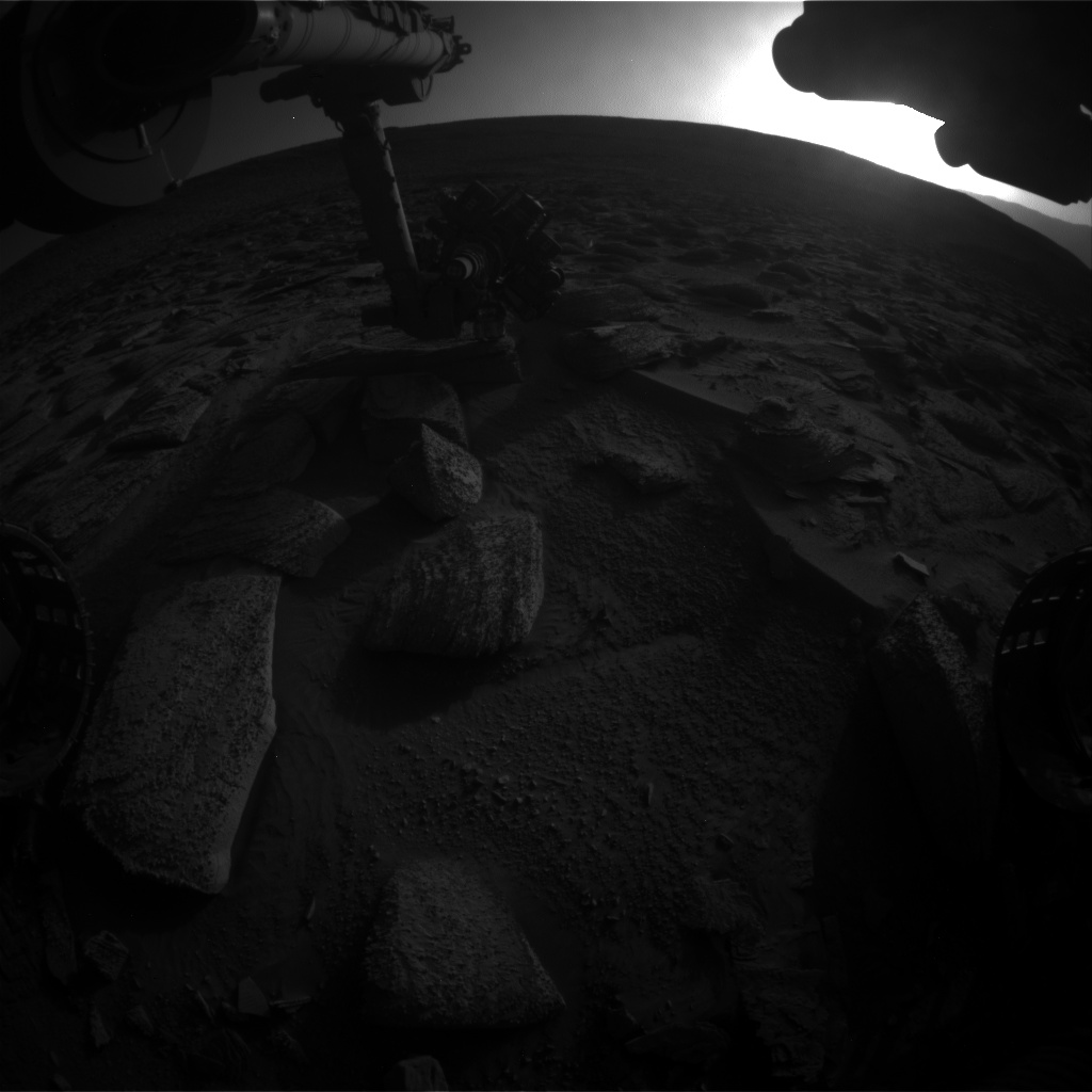 Nasa's Mars rover Curiosity acquired this image using its Front Hazard Avoidance Camera (Front Hazcam) on Sol 3895, at drive 1864, site number 102