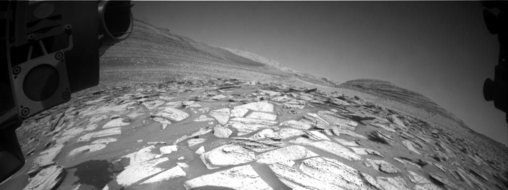 Nasa's Mars rover Curiosity acquired this image using its Front Hazard Avoidance Camera (Front Hazcam) on Sol 4009, at drive 418, site number 105
