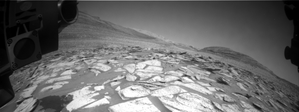 Nasa's Mars rover Curiosity acquired this image using its Front Hazard Avoidance Camera (Front Hazcam) on Sol 4019, at drive 418, site number 105