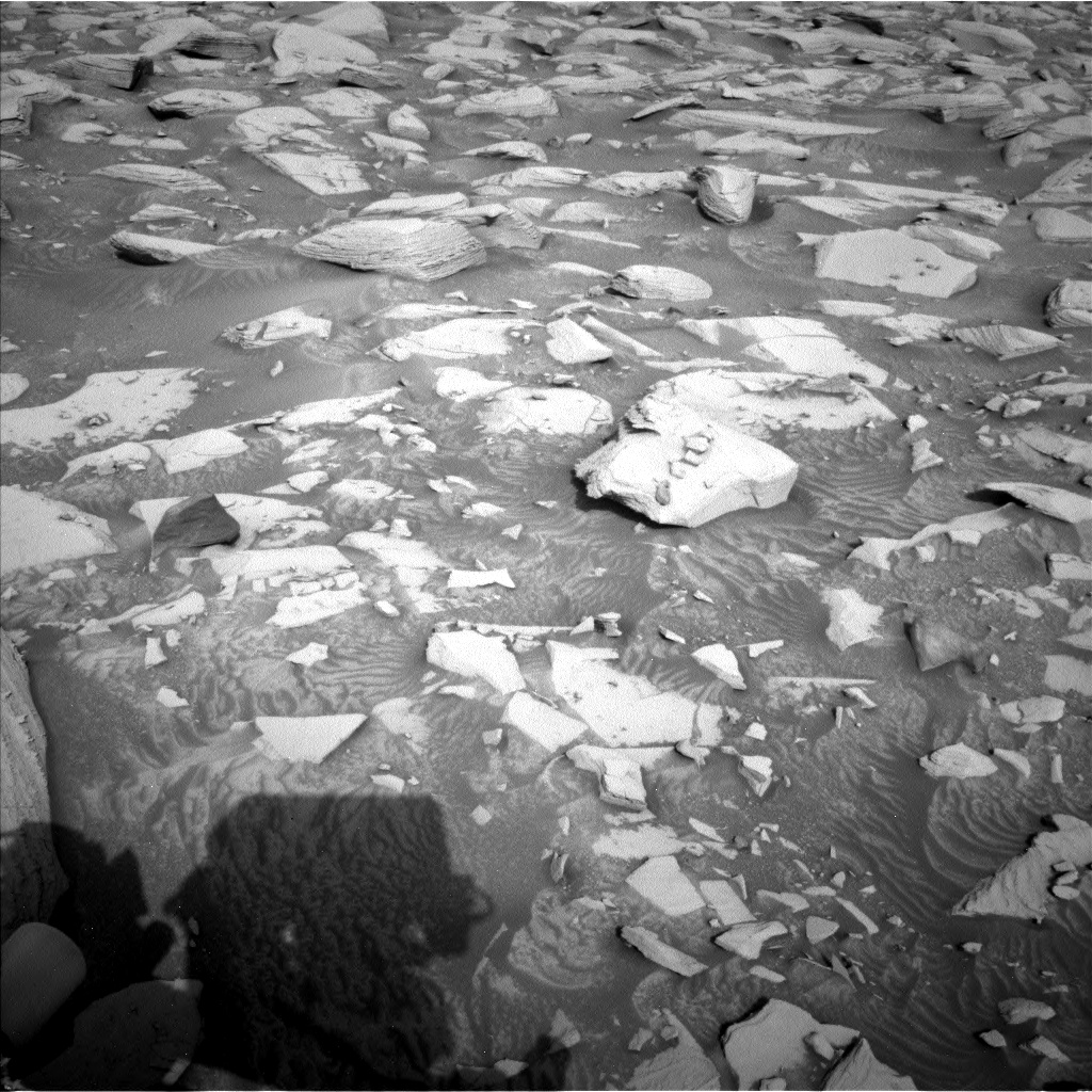 Nasa's Mars rover Curiosity acquired this image using its Left Navigation Camera on Sol 4169, at drive 3242, site number 106