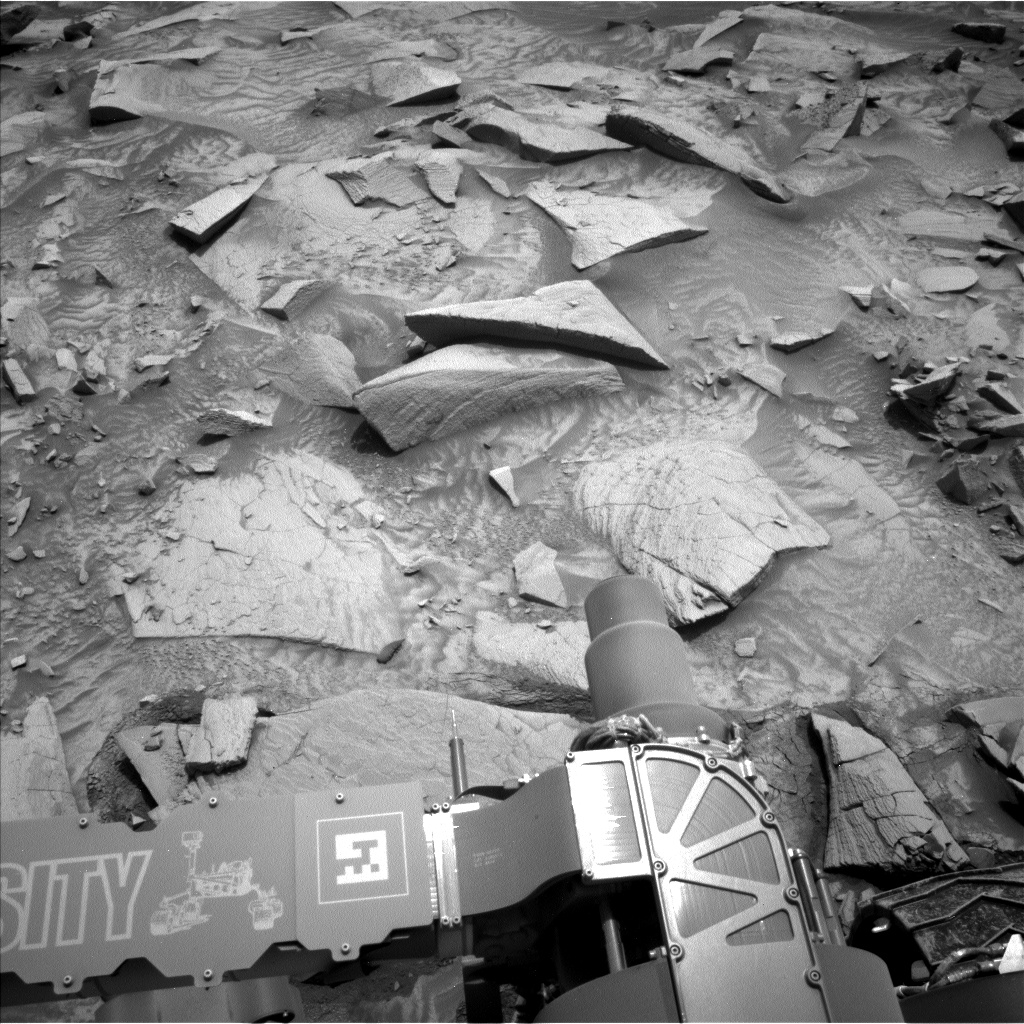 Nasa's Mars rover Curiosity acquired this image using its Left Navigation Camera on Sol 4190, at drive 1634, site number 107