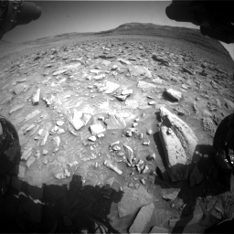 Nasa's Mars rover Curiosity acquired this image using its Front Hazard Avoidance Camera (Front Hazcam) on Sol 4456, at drive 1308, site number 113