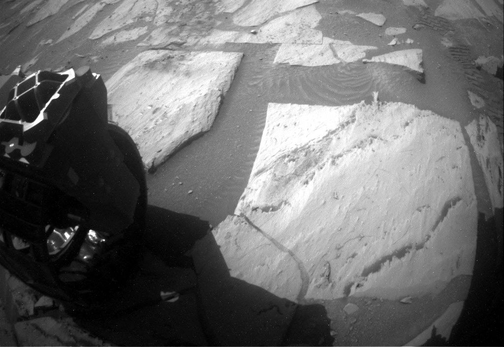 Nasa's Mars rover Curiosity acquired this image using its Rear Hazard Avoidance Camera (Rear Hazcam) on Sol 4516, at drive 1458, site number 115