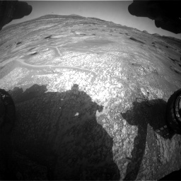 Nasa's Mars rover Curiosity acquired this image using its Front Hazard Avoidance Camera (Front Hazcam) on Sol 4950, at drive 1008, site number 123