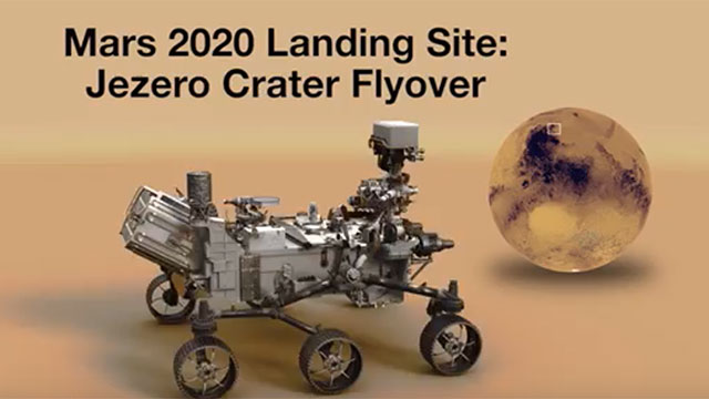 Watch video for Mars 2020 Target: Jezero Crater Flyover