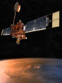 Global Surveyor Continues Its Watch on the Red Planet