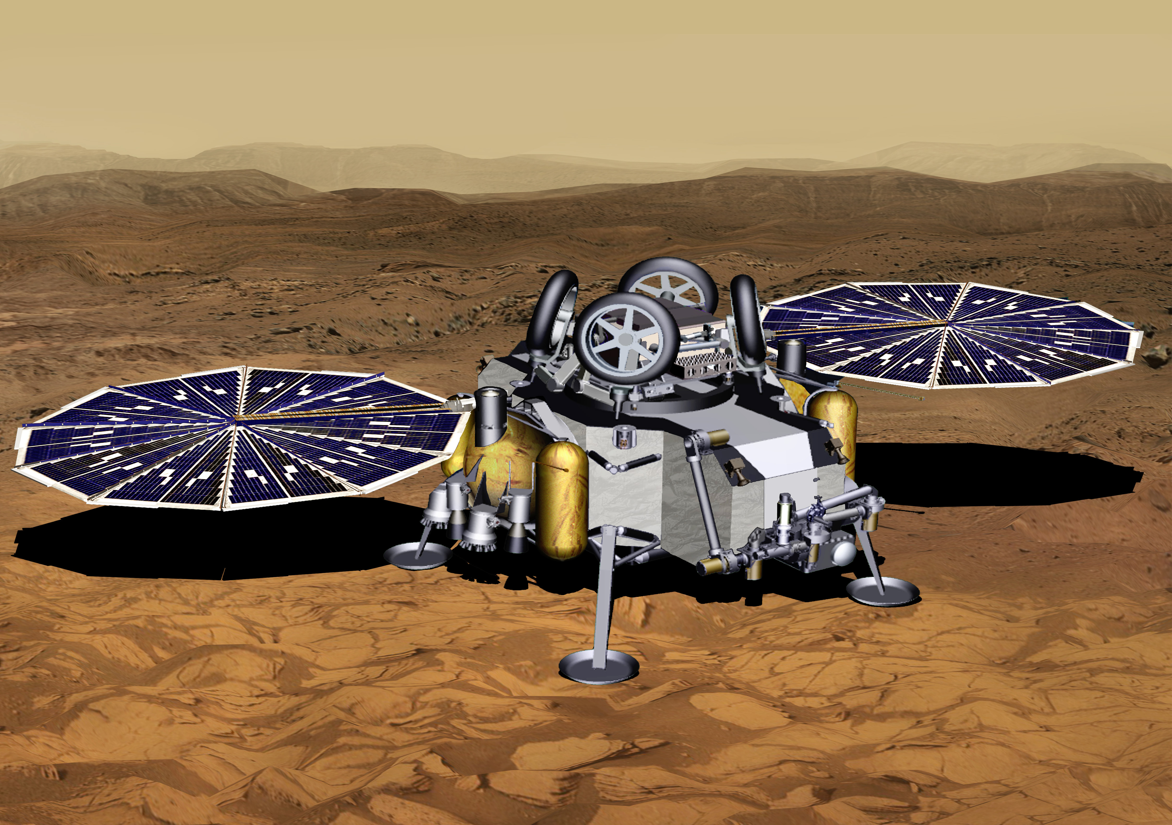 Mars Sample Return Lander With Solar Panels Deployed (Artist's Concept) – NASA's InSight Mars Lander
