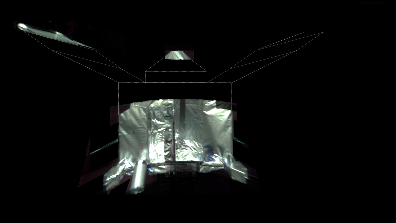 slide 3 - This is a composite selfie of the MAVEN spacecraft.