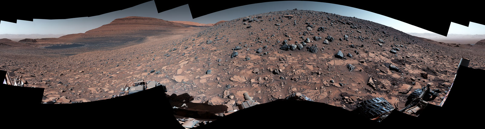 slide 5 - Curiosity Reaches Mars Ridge Where Water Left Debris Pileup