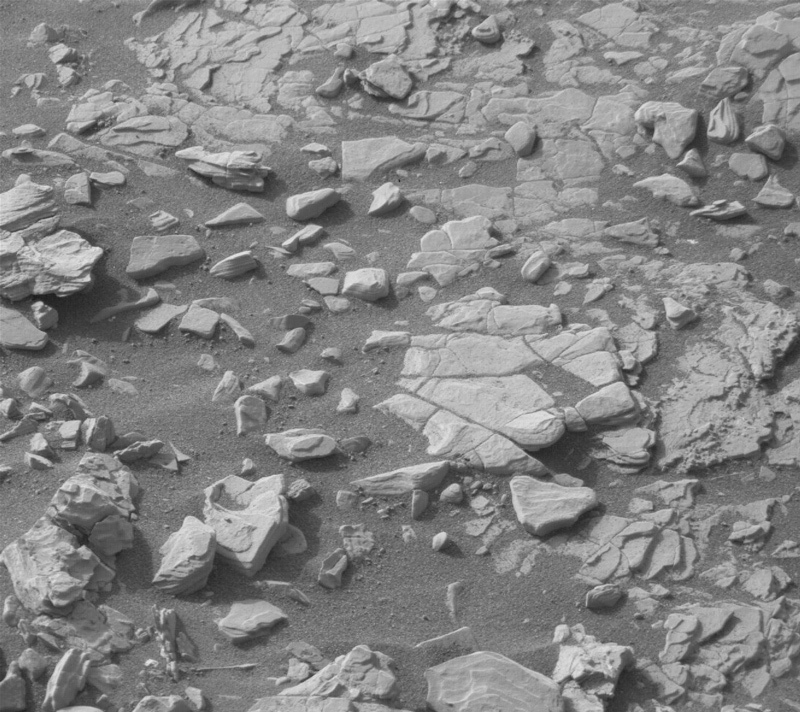 Rocks on Mars' surface